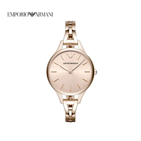 Đồng hồ nữ Emporio Armani Aurora dây thép không gỉ AR11055 - màu hồng