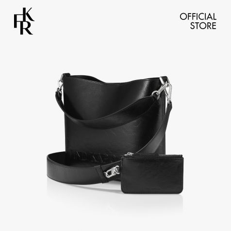 Túi đeo chéo nữ Find Kapoor LEKOO H 24 LETTERING CRINKLED SET FBLH24LRBK  - đen