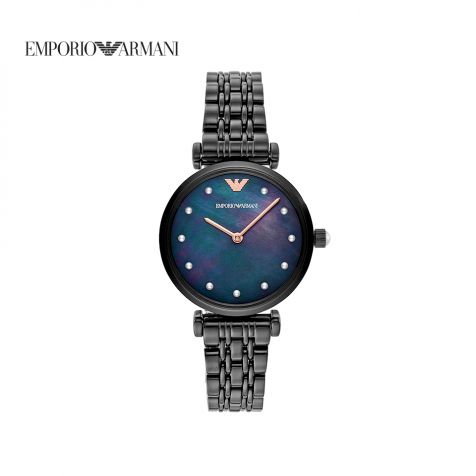 Đồng hồ nữ Emporio Armani thép không gỉ- đen