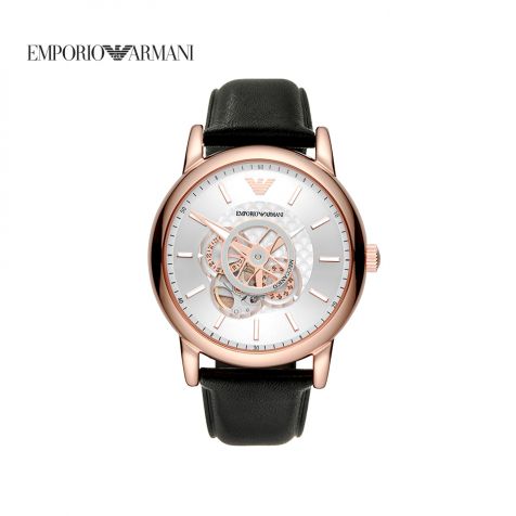 Đồng hồ nam Emporio Armani Luigi dây da - đen