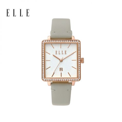 Đồng hồ nữ Elle Ile De La Cite dây da - xám