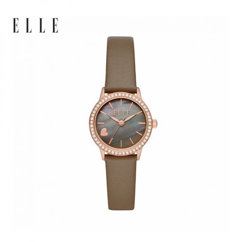 Đồng hồ nữ Elle Alma dây da ELL21033 -   xám