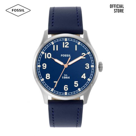 Đồng hồ nam Fossil Dayliner FS5924 dây da- màu xanh dương