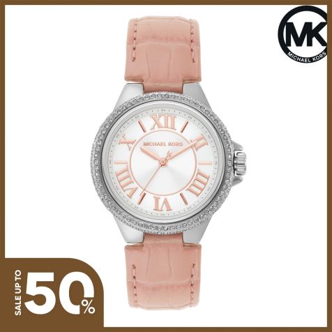 Đồng hồ nữ Michael Kors Camille MK2963 dây da- màu hồng