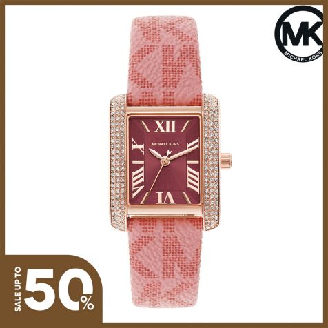 Đồng hồ nữ Michael Kors EMERY MK2966 dây da - màu hồng