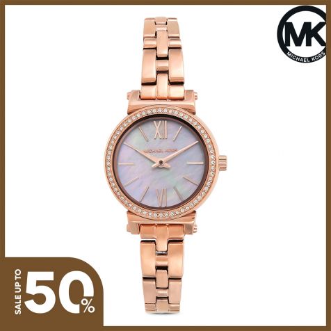 Đồng hồ nữ Michael Kors Sofie dây thép không gỉ MK3833 - màu vàng