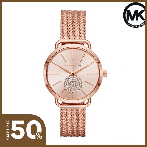 Đồng hồ nữ Michael Kors Portia FMK3845 dây thép không gỉ - màu rose gold