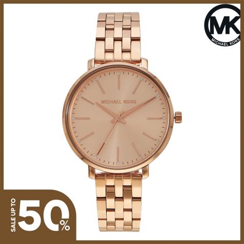 Đồng hồ nữ Michael Kors PYPER thép không gỉ MK3897- màu vàng hồng
