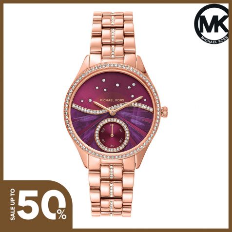 Đồng hồ nữ LAURYN dây thép không gỉ MK4437 - màu vàng hồng