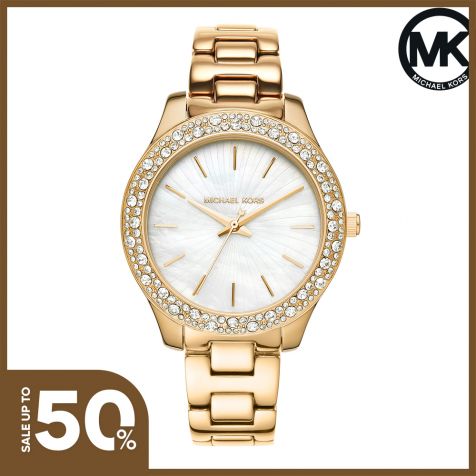 Đồng hồ nữ Michael Kors Liliane MK4555 dây thép không gỉ- màu vàng