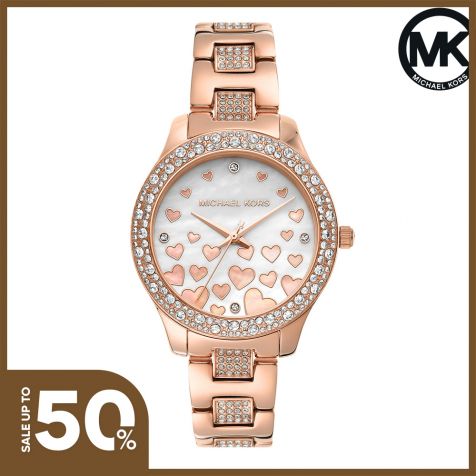 Đồng hồ nữ Michael Kors dây thép không gỉ MK4597 - màu vàng hồng