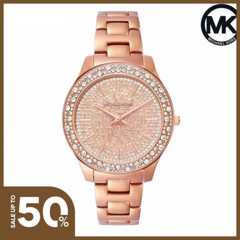 Đồng hồ nữ Michael Kors Liliane MK4651 dây thép không gỉ- vàng hồng