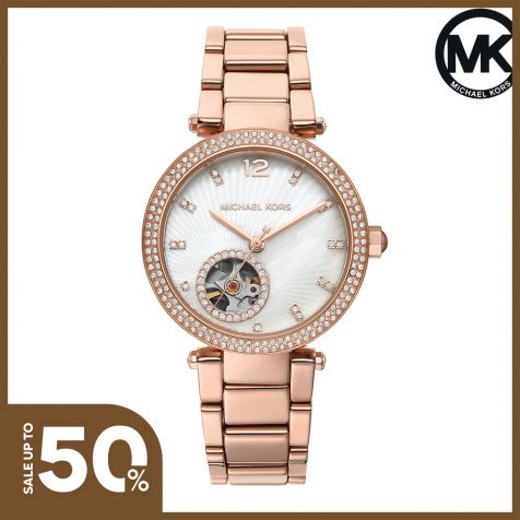Đồng hồ nữ Michael Kors Parker dây thép không gỉ MK9047 - màu vàng hồng